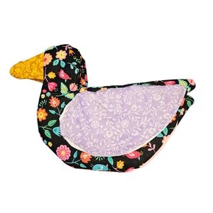 Handmade Floral Duck Potholder Kitchen Decor set of Two